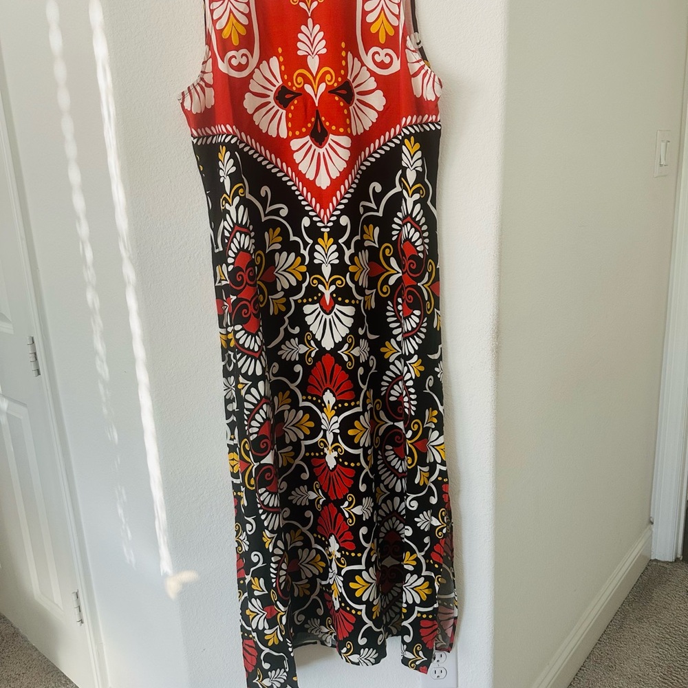 Orange and Black Maxi Dress